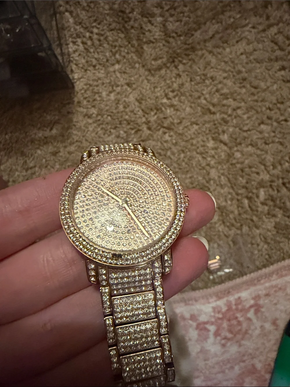 Michael Kors Rose Gold Crystal Pavé Bracelet Watch